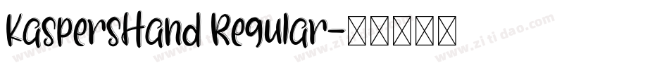 KaspersHand Regular字体转换